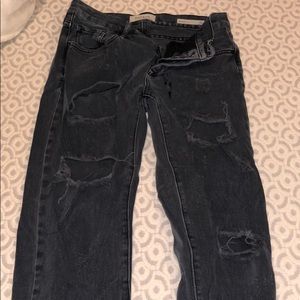 black ripped boyfriend jeans from pacsun